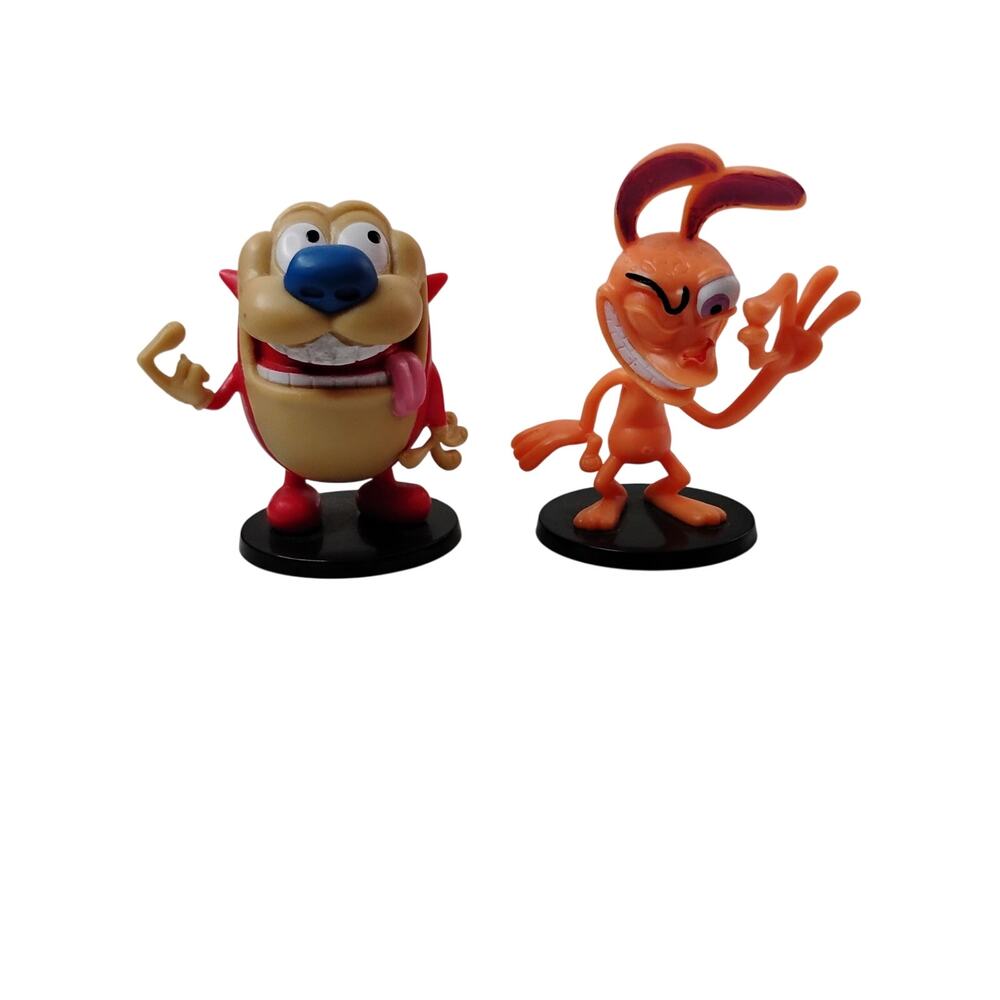 Nickelodeon Ren and Stimpy Show Figures Greenbriar 2018 Viacom Lot 2 ~ 2.5" Tall